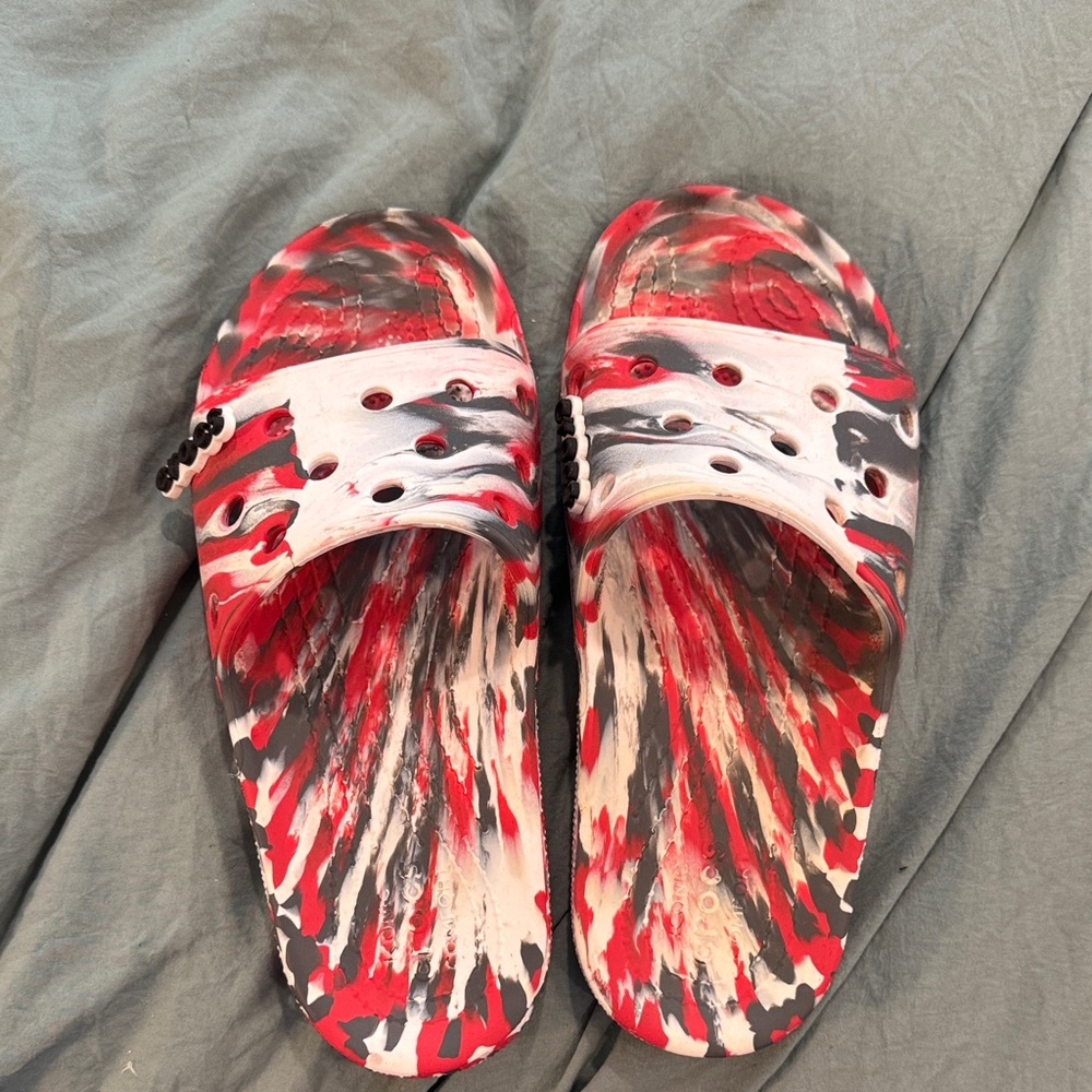 CROCS Red and Black Women's Sandals